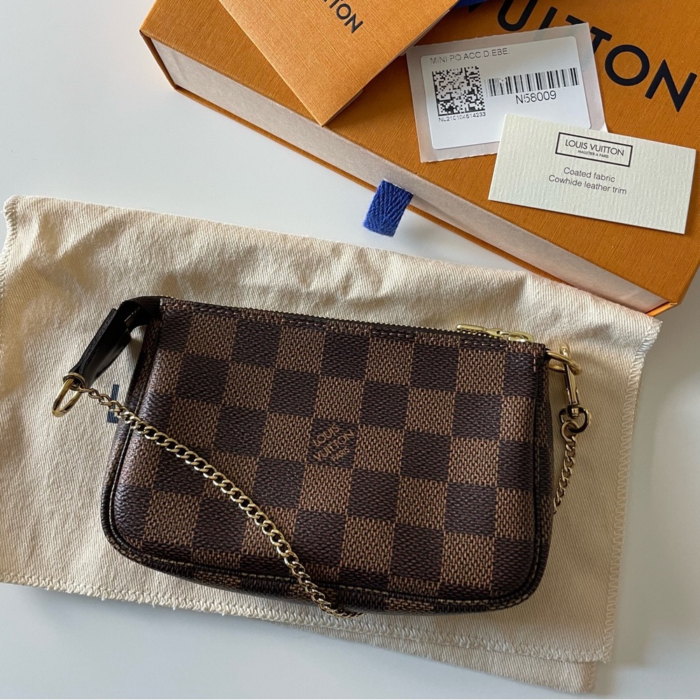 Louis Vuitton Mini Pochette Damier Ebene Made in France